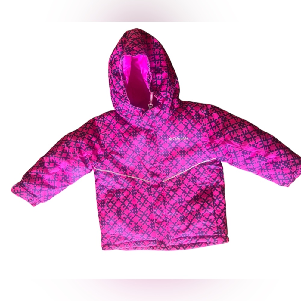 Columbia water proof Coat, color is Magenta, size 4t kids.